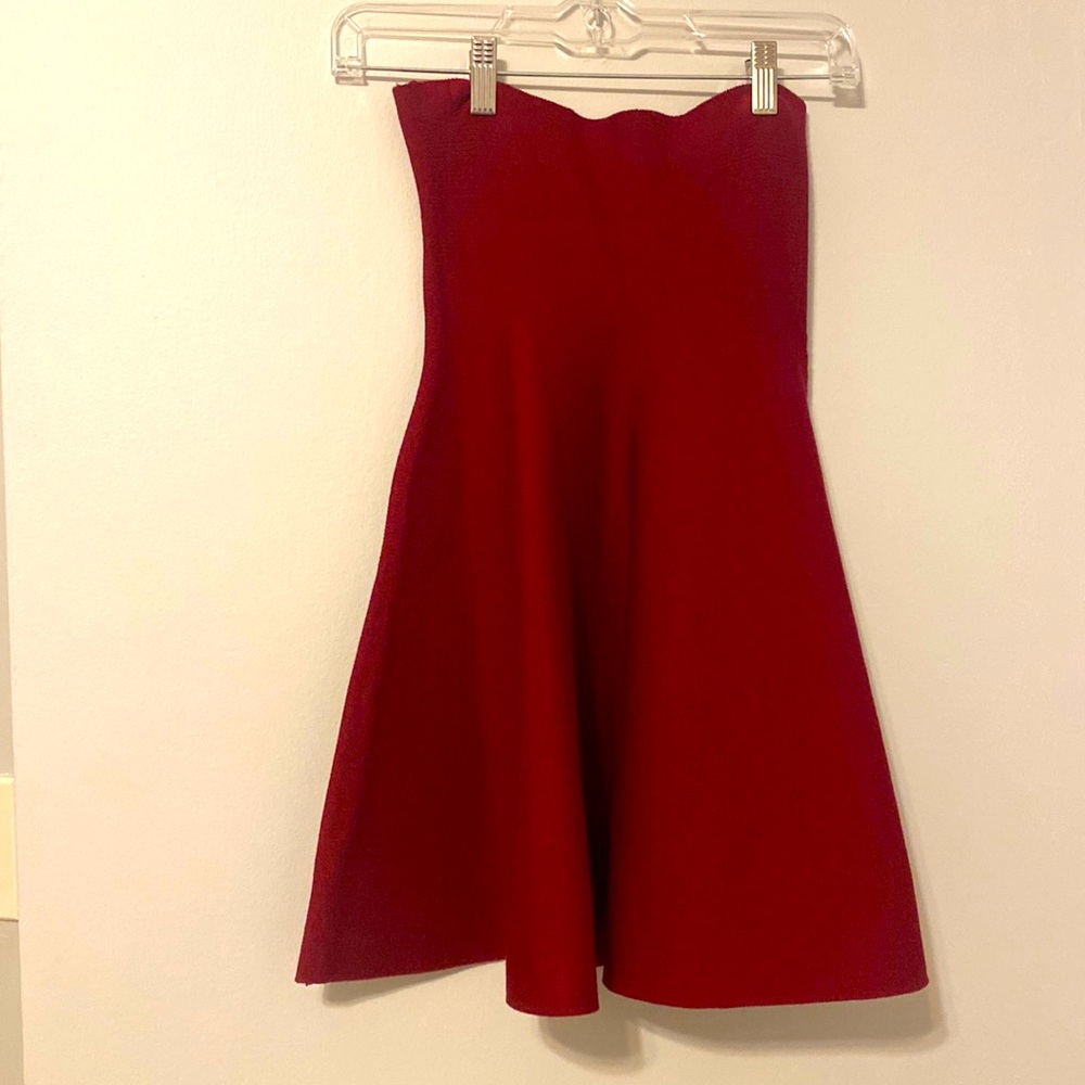 Mia Mod womens flarey skirt. Deep maroon color size S